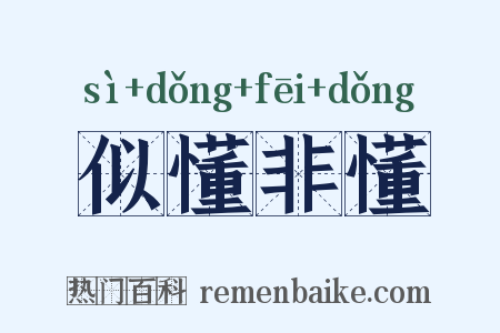 似懂非懂是什么意思的图片